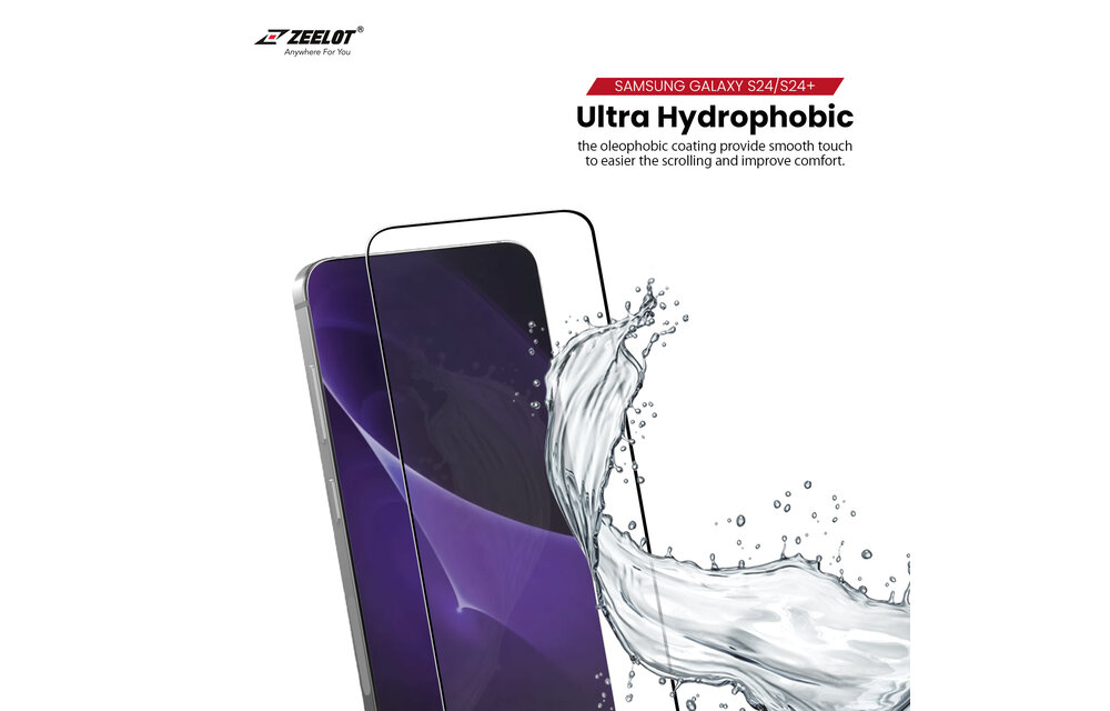 ZEELOT SOLIDsleek 2.5D Tempered Glass Screen Protector for Samsung Galaxy S24 Plus/S25 Plus - Clear