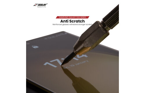 ZEELOT SOLIDsleek 2.5D Tempered Glass Screen Protector for Samsung Galaxy S24 Plus/S25 Plus - Clear