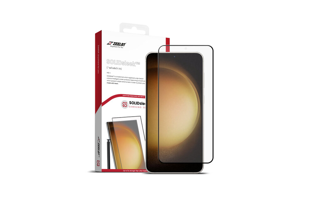 ZEELOT SOLIDsleek 2.5D Tempered Glass Screen Protector for Samsung Galaxy S24 Plus/S25 Plus - Matte Clear