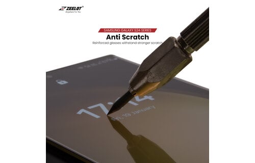 ZEELOT SOLIDsleek 2.5D Tempered Glass Screen Protector for Samsung Galaxy S24 Plus/S25 Plus - Matte Clear