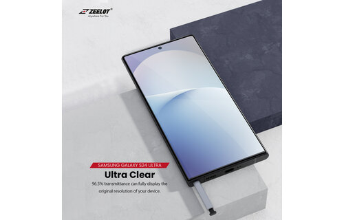 ZEELOT SOLIDsleek 2.5D Tempered Glass Screen Protector for Samsung Galaxy S24 Ultra - Clear