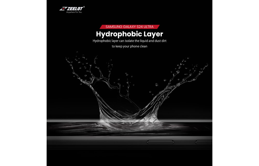 ZEELOT SOLIDsleek 2.5D Tempered Glass Screen Protector for Samsung Galaxy S24 Ultra - Privacy