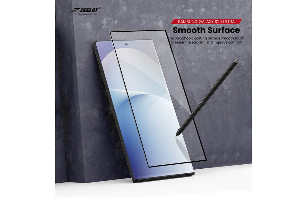 ZEELOT SOLIDsleek 2.5D Tempered Glass Screen Protector for Samsung Galaxy S24 Ultra - Privacy