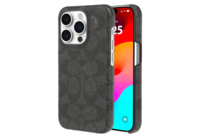 Coach Slim Wrap Case for Apple iPhone 15 Pro - Signature C Charcoal