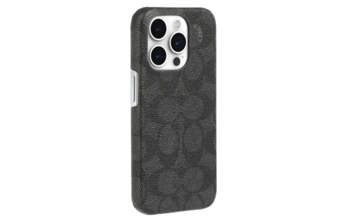 Coach Slim Wrap Case for Apple iPhone 15 Pro Max - Signature C Charcoal