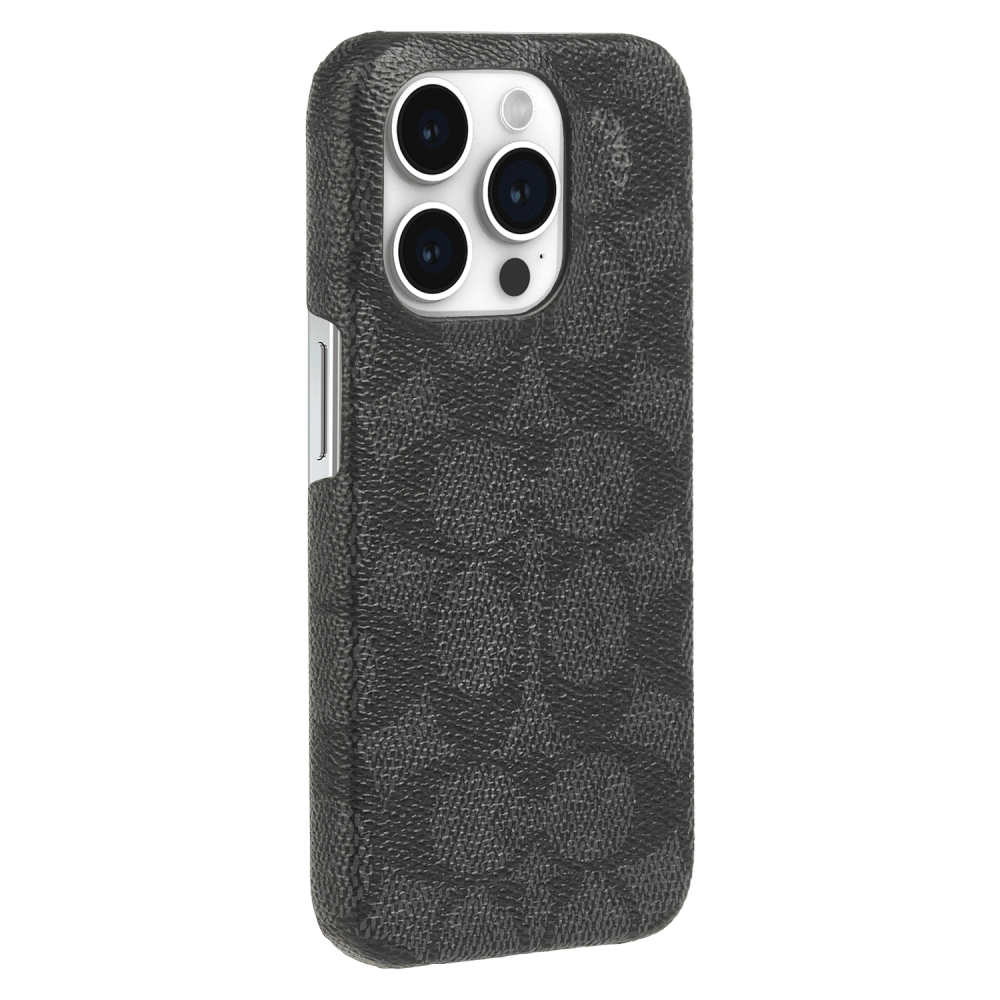 Coach Slim Wrap Case for Apple iPhone 15 Pro Max - Signature C Charcoal