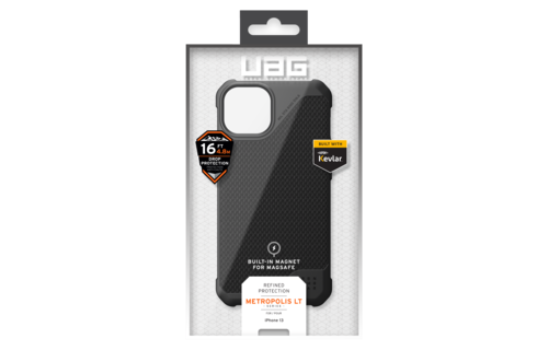 UAG Metropolis LT MagSafe Case for Apple iPhone 14/13 - Kevlar Black