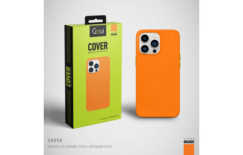 Goui Magnetic Case for iPhone 13 Pro with Magnetic Bar - Tiger Orange