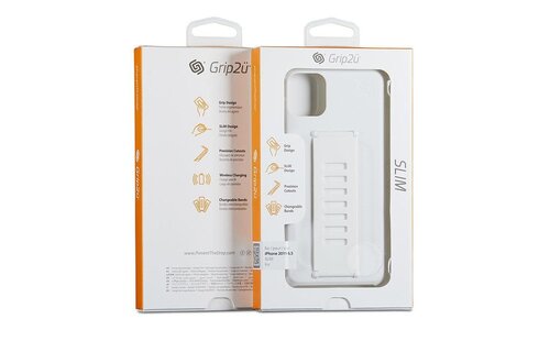 Grip2u Slim Multiple Hand Grip Case for iPhone 11 Pro Max - Ice