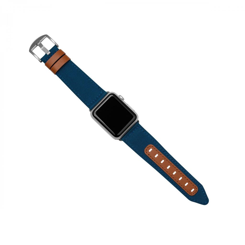 Evutec Northill Apple Watch Band 42/44/45/46/49mm - Blue/Saddle