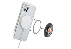 Nite Ize Steelie Orbiter Plus Magnetic Socket and Metal Ring - Black and Silver