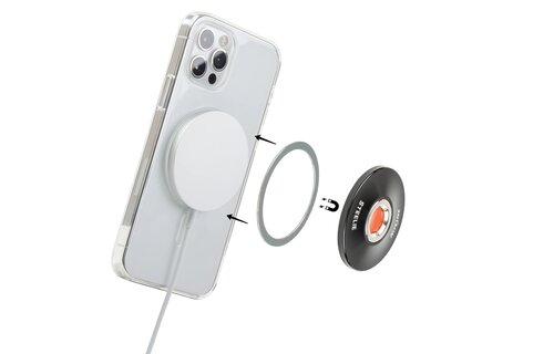 Nite Ize Steelie Orbiter Plus Magnetic Socket and Metal Ring - Black and Silver