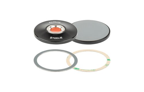 Nite Ize Steelie Orbiter Plus Magnetic Socket and Metal Ring - Black and Silver