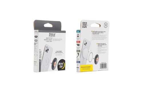 Nite Ize Steelie Orbiter Plus Magnetic Socket and Metal Ring - Black and Silver