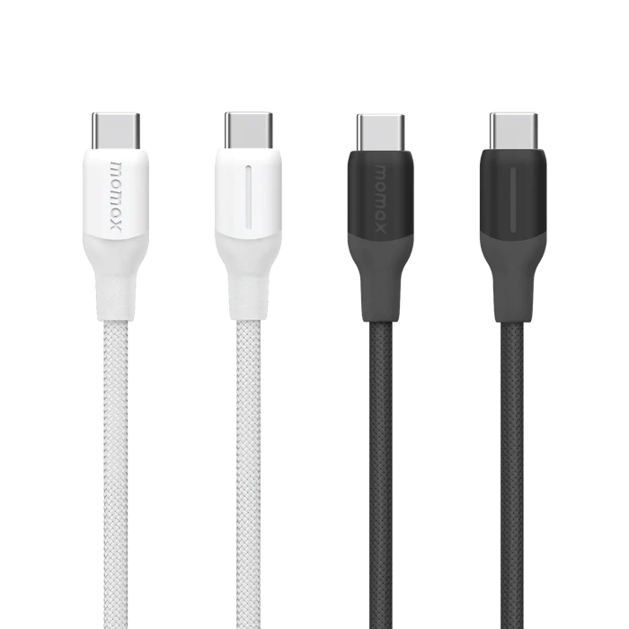 Momax Braided Cable 100W USB-C to USB-C 2m - White