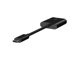 Belkin 2 Ports USB-C Audio + Charge Adapter - Black
