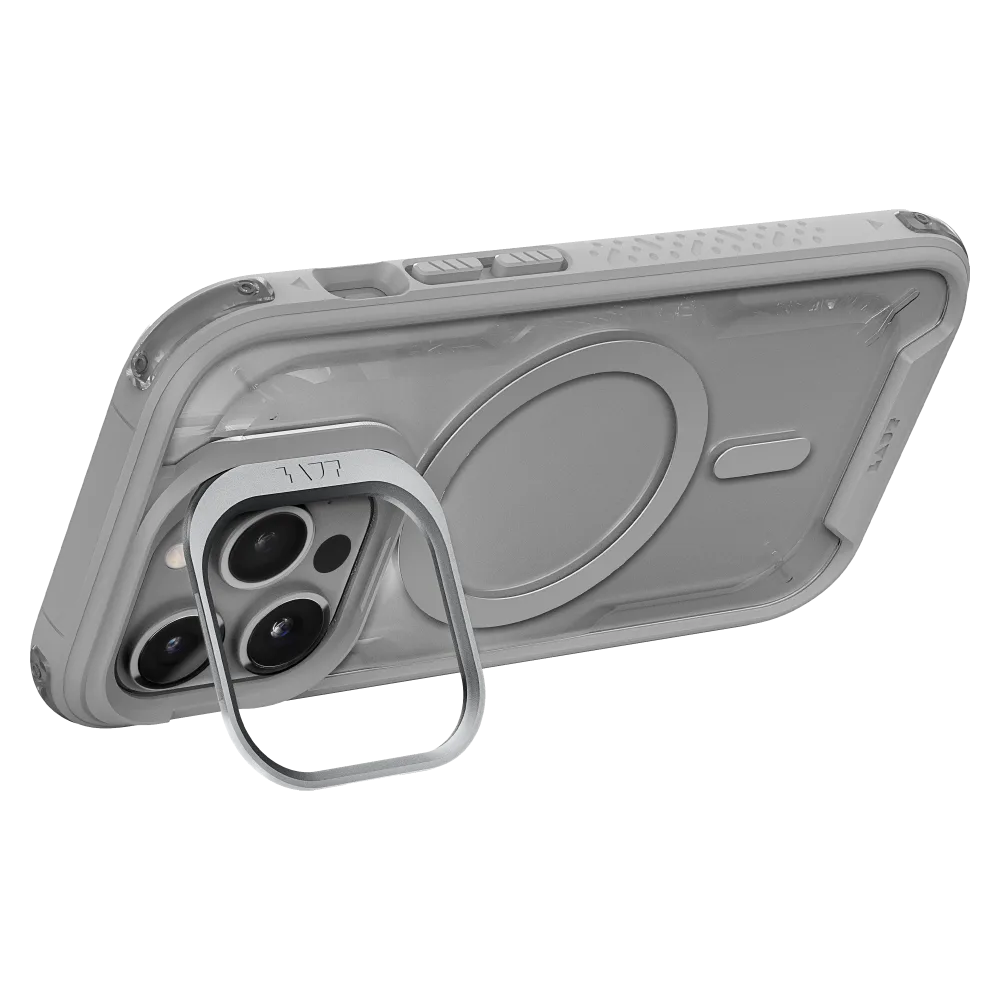 LAUT Crystal Matter MagSafe with Stand Case for iPhone 15 Pro - Grey