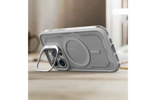 LAUT Crystal Matter MagSafe with Stand Case for iPhone 15 Pro - Grey