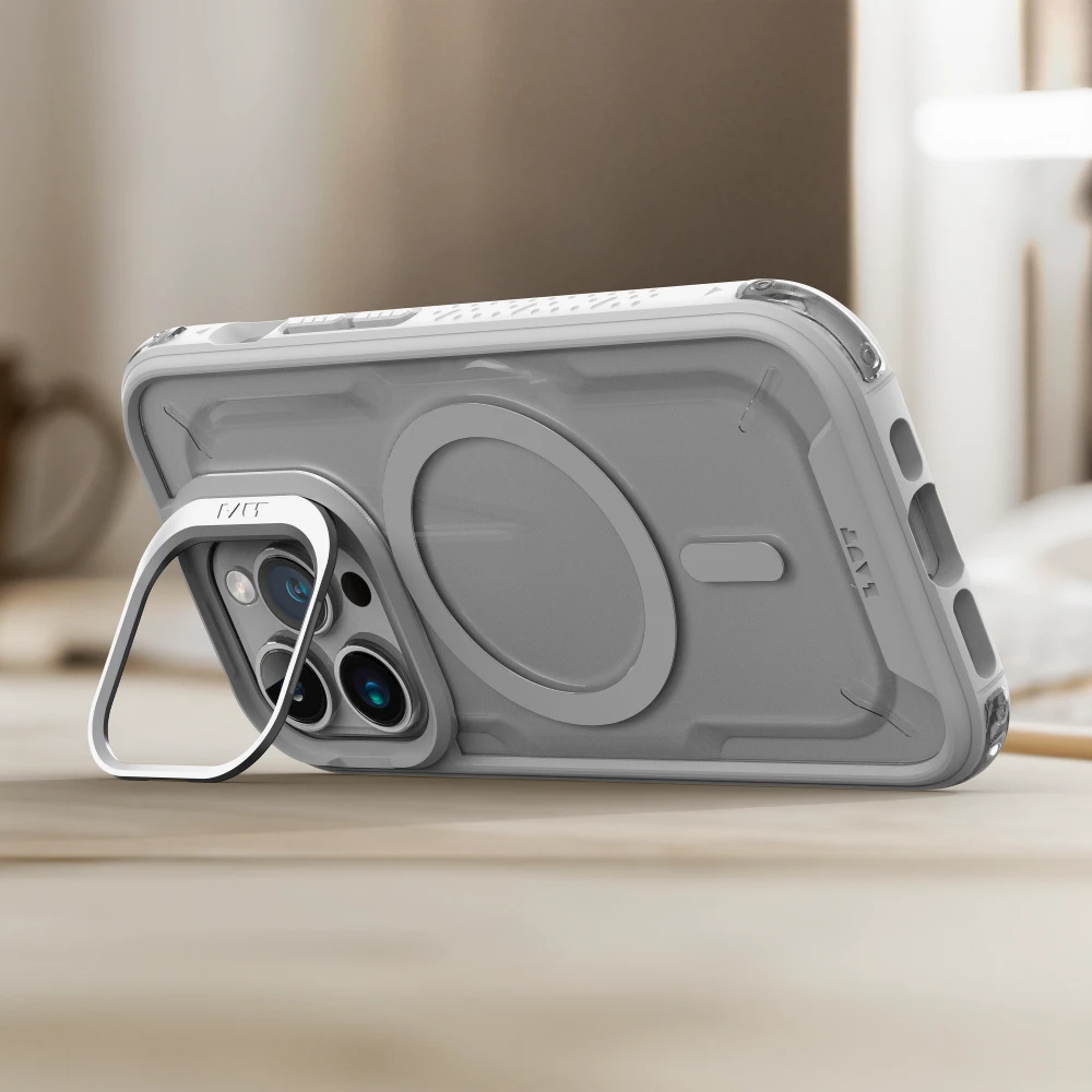 LAUT Crystal Matter MagSafe with Stand Case for iPhone 15 Pro - Grey