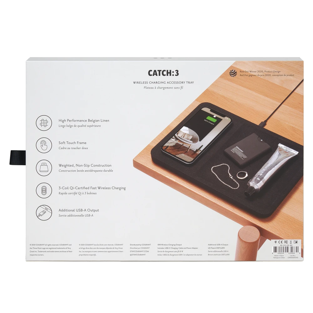 Courant CATCH 3 Essentials Wireless Charging Pad - Charcoal