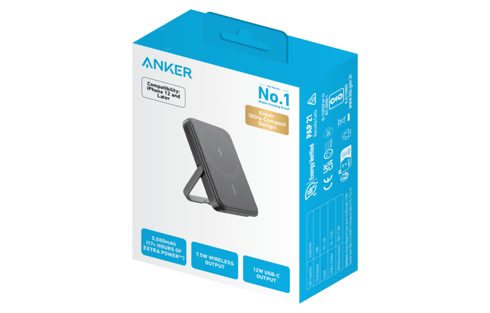 Anker MagGo Battery 5,000 mAh - Black