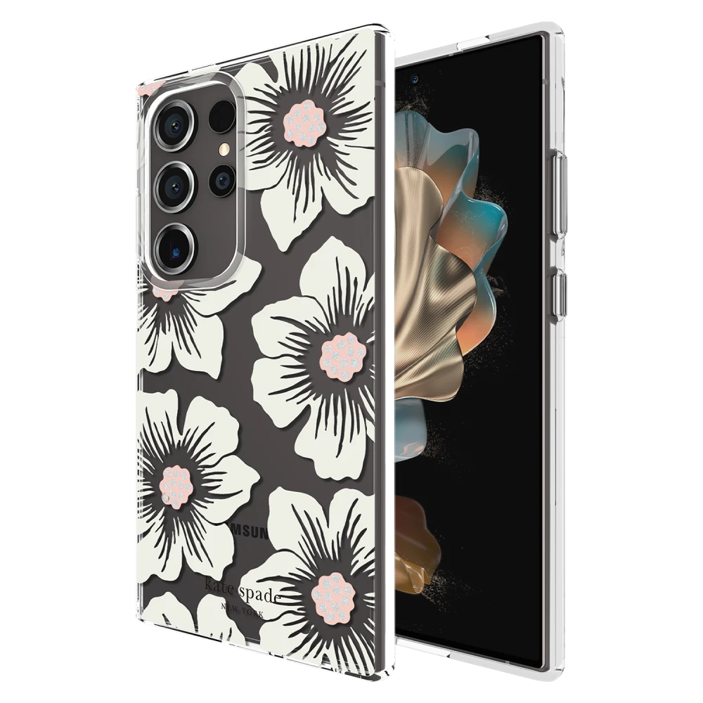 Kate Spade Protective Hardshell Case for Samsung Galaxy S24 Ultra / S25 Ultra - Hollyhock Cream