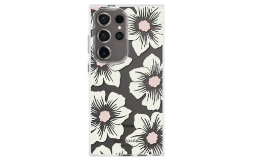Kate Spade Protective Hardshell Case for Samsung Galaxy S24 Ultra / S25 Ultra - Hollyhock Cream