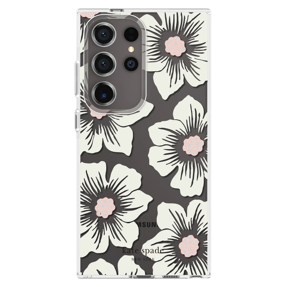 Kate Spade Protective Hardshell Case for Samsung Galaxy S24 Ultra / S25 Ultra - Hollyhock Cream