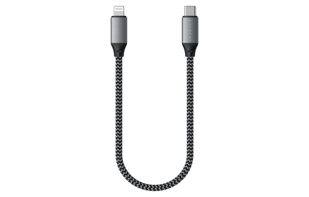 Satechi USB C to Apple Lightning Cable 10inch - Space Gray