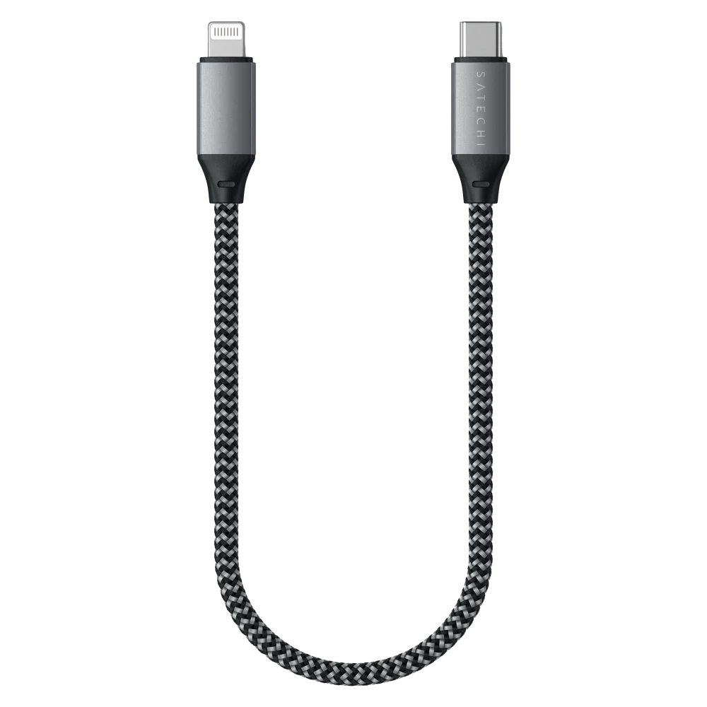 Satechi USB C to Apple Lightning Cable 10inch - Space Gray