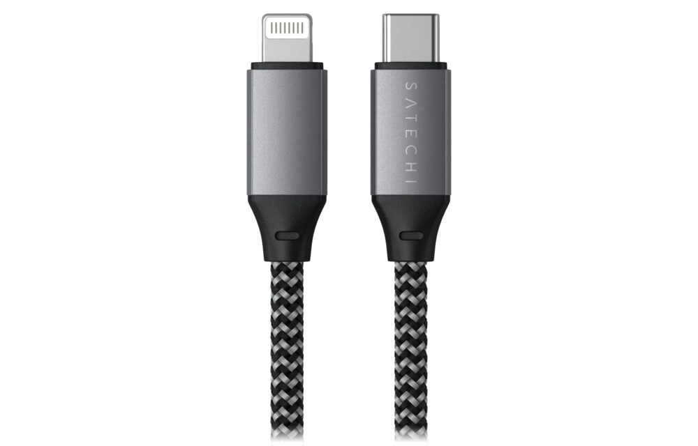 Satechi USB C to Apple Lightning Cable 10inch - Space Gray
