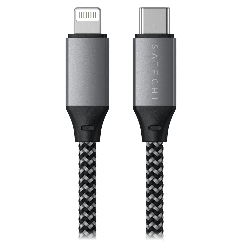Satechi USB C to Apple Lightning Cable 10inch - Space Gray