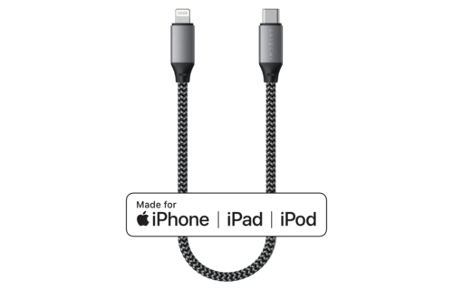Satechi USB C to Apple Lightning Cable 10inch - Space Gray