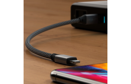 Satechi USB C to Apple Lightning Cable 10inch - Space Gray