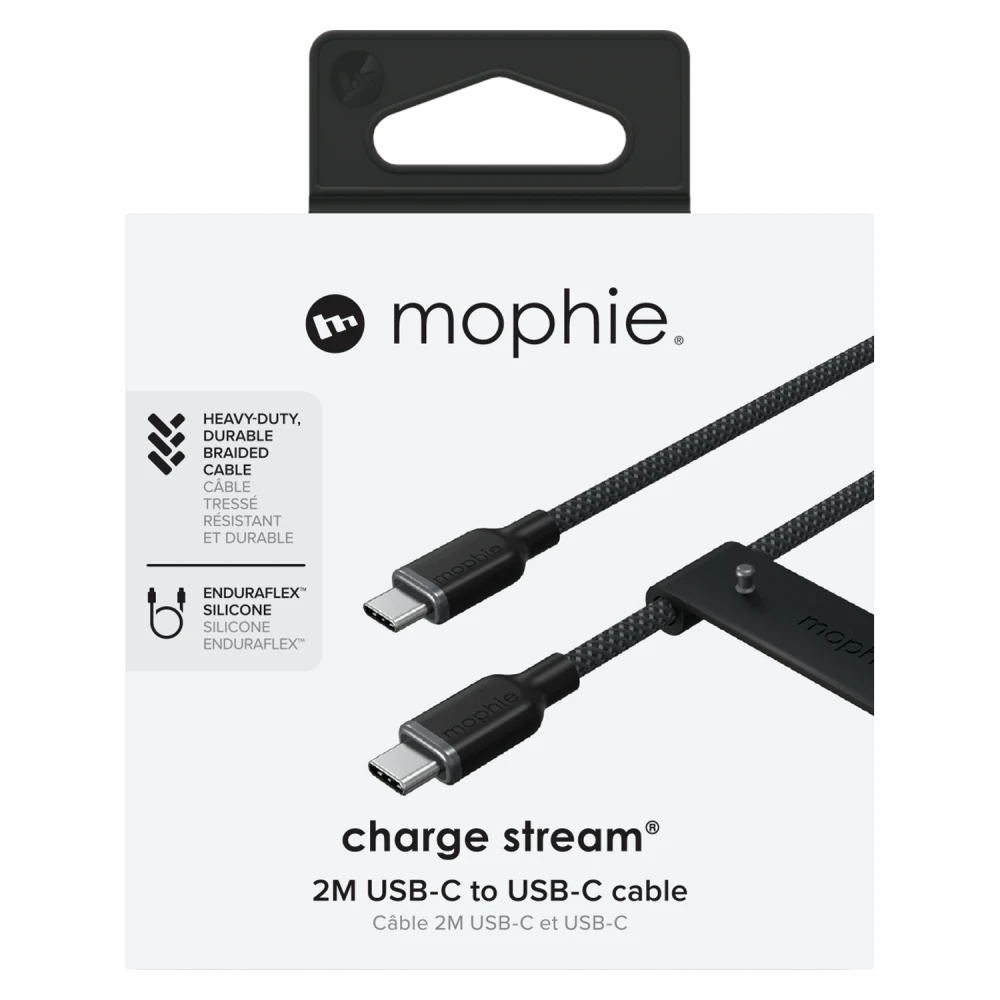 Mophie Charge Stream USB-C to USB-C 60W Cable 6ft/2m - Black