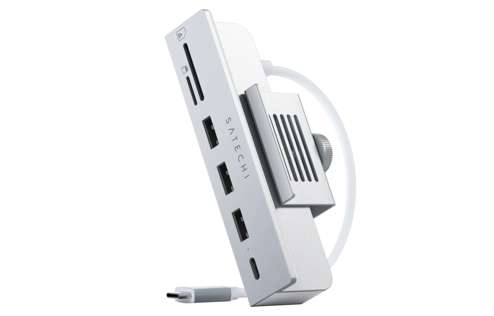 Satechi USB C Clamp Hub for Apple iMac 24inch - Silver
