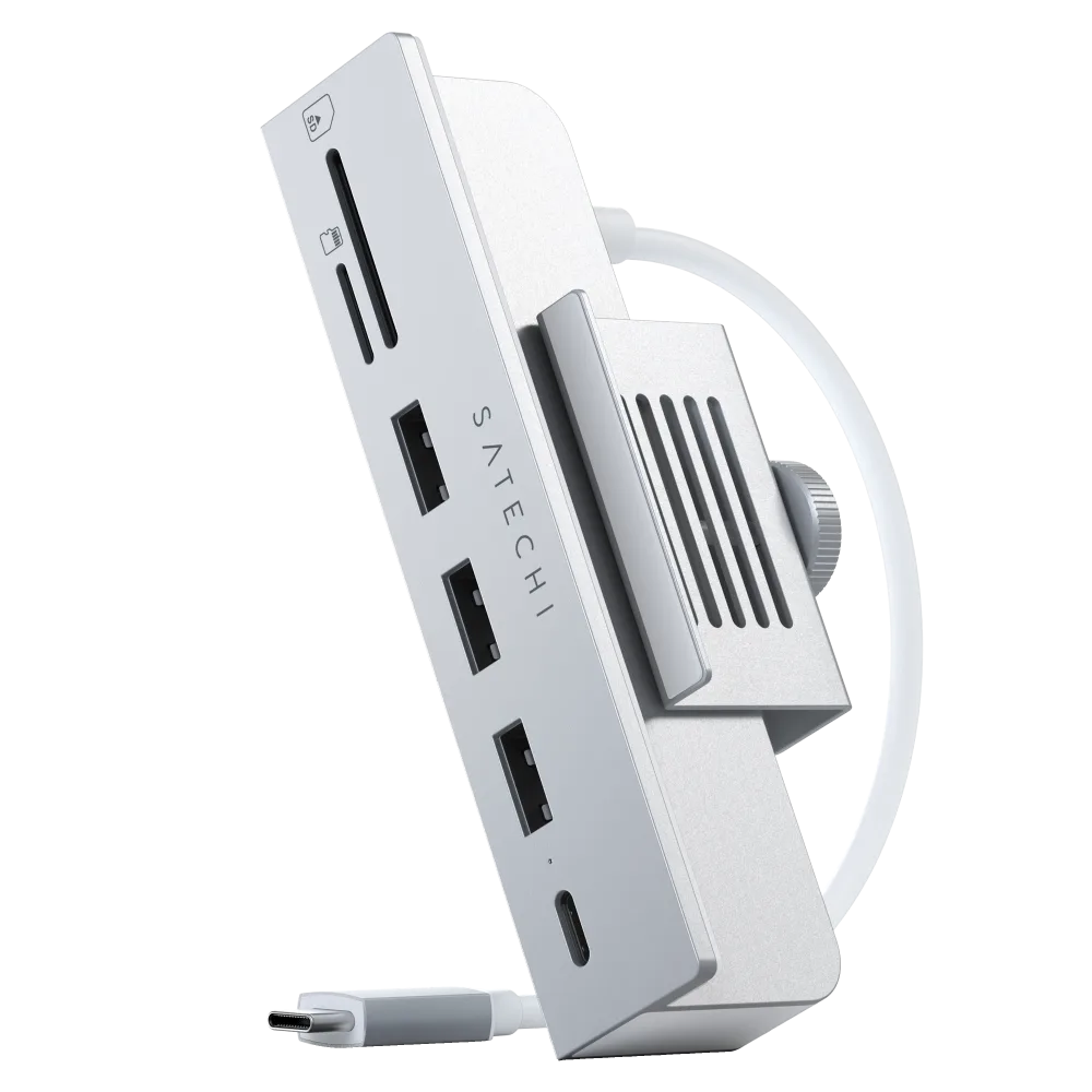Satechi USB C Clamp Hub for Apple iMac 24inch - Silver