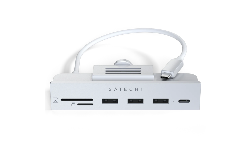 Satechi USB C Clamp Hub for Apple iMac 24inch - Silver