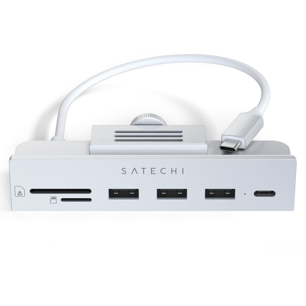 Satechi USB C Clamp Hub for Apple iMac 24inch - Silver