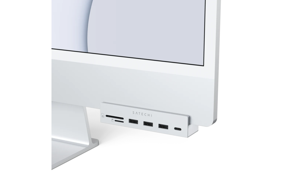 Satechi USB C Clamp Hub for Apple iMac 24inch - Silver