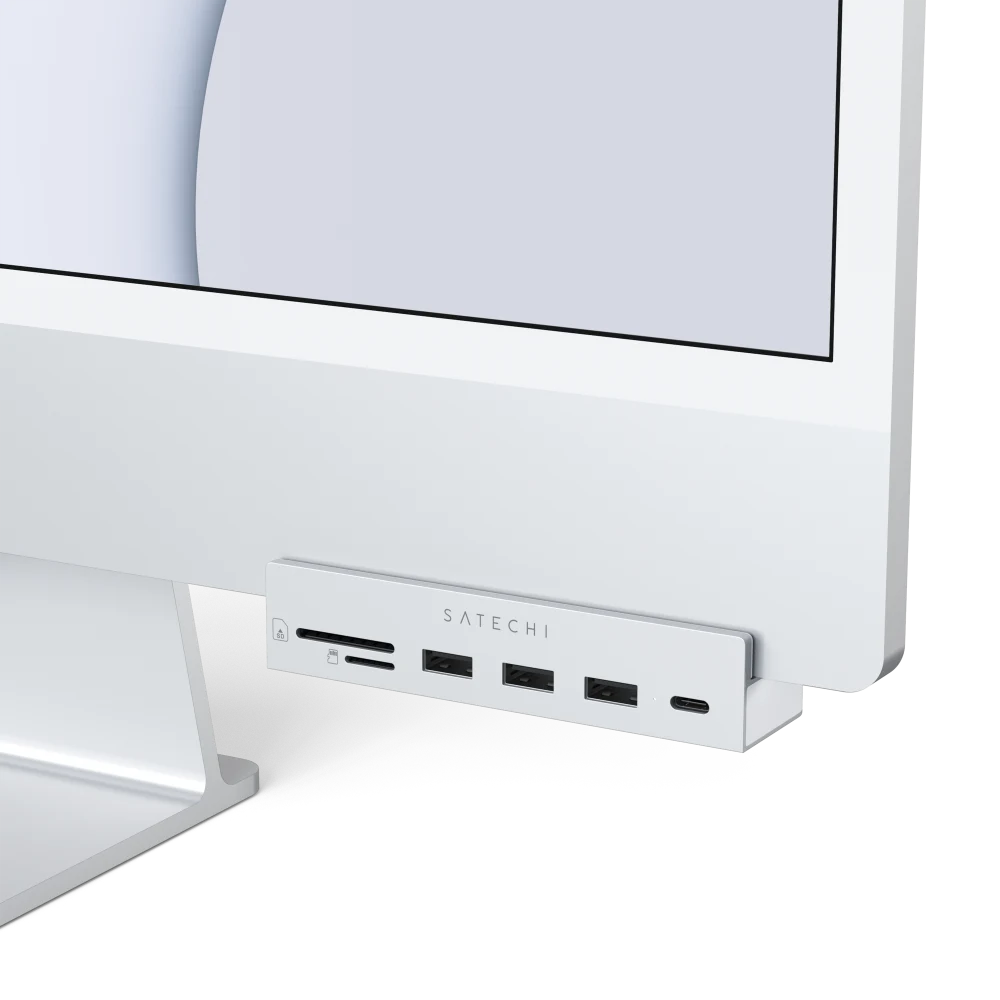 Satechi USB C Clamp Hub for Apple iMac 24inch - Silver