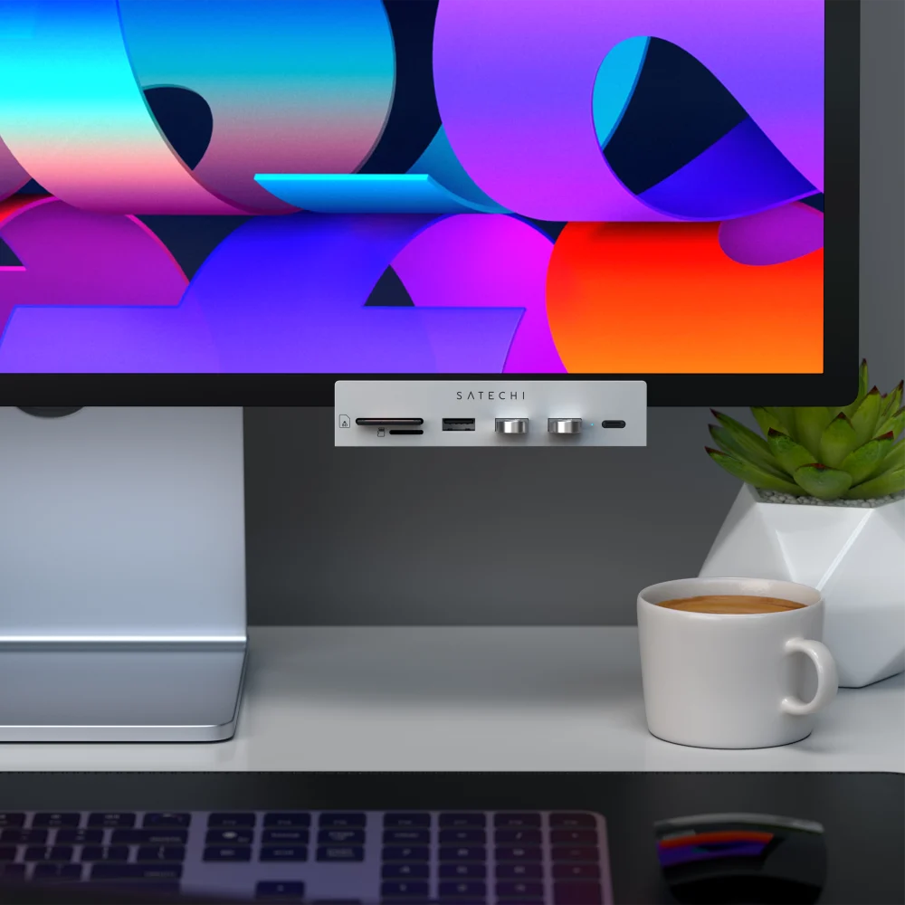 Satechi USB C Clamp Hub for Apple iMac 24inch - Silver