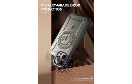 Supcase Unicorn Beetle Pro MagSafe Case for iPhone 15 Pro Max - Titanium Gray