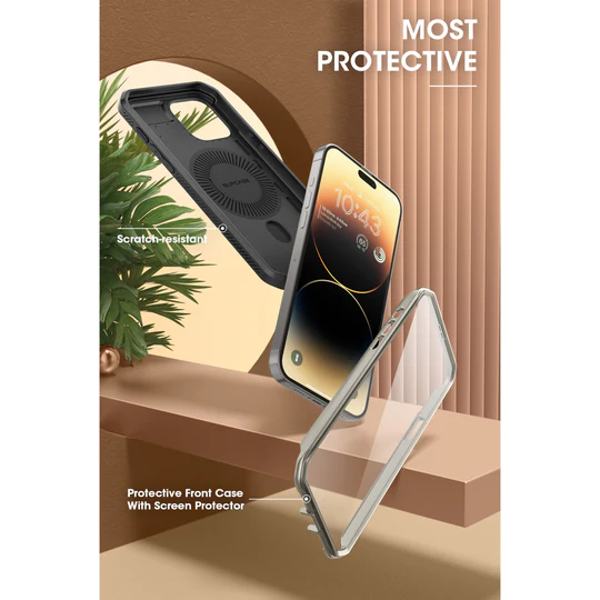 Supcase Unicorn Beetle Pro MagSafe Case for iPhone 15 Pro Max - Titanium Gray