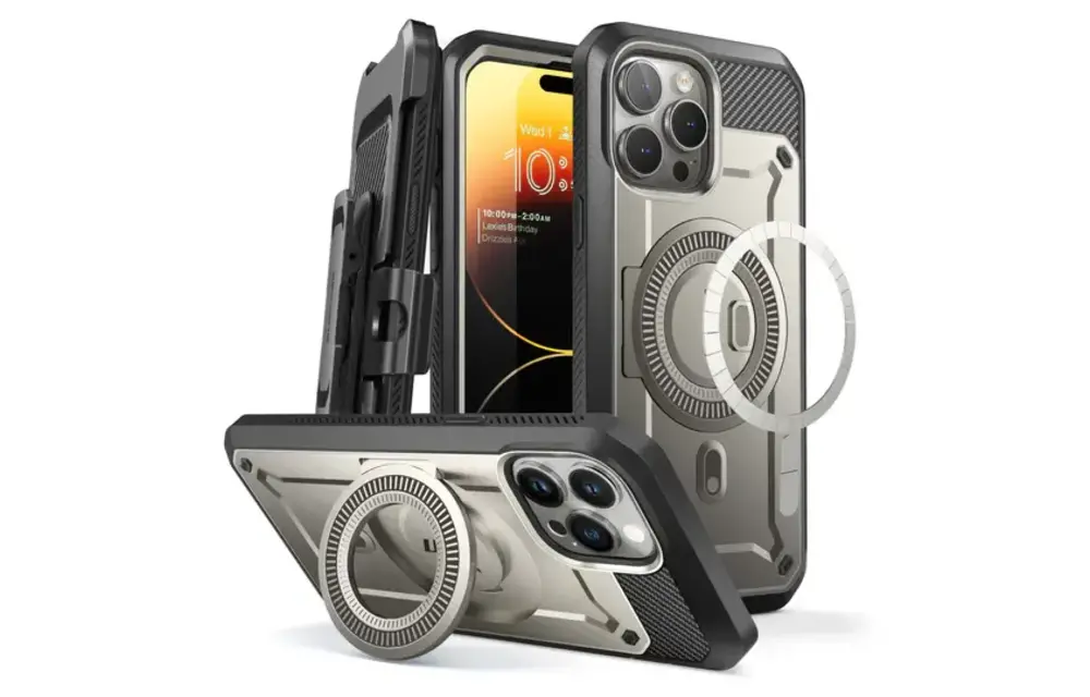 Supcase Unicorn Beetle Pro MagSafe Case for iPhone 15 Pro Max - Titanium Gray