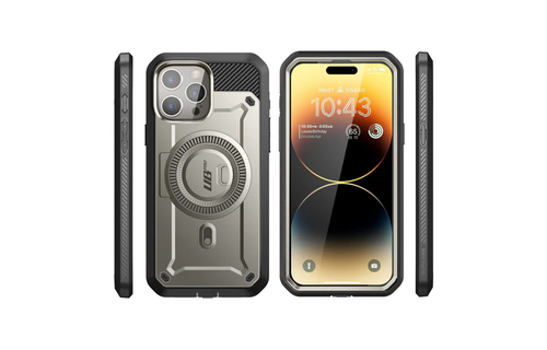 Supcase Unicorn Beetle Pro MagSafe Case for iPhone 15 Pro - Titanium Gray