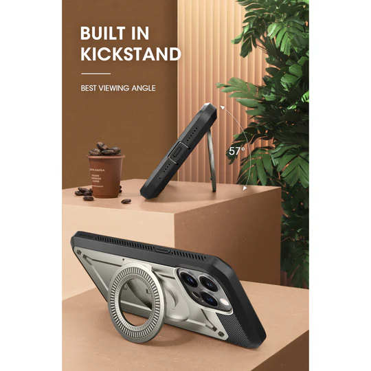 Supcase Unicorn Beetle Pro MagSafe Case for iPhone 15 Pro - Titanium Gray