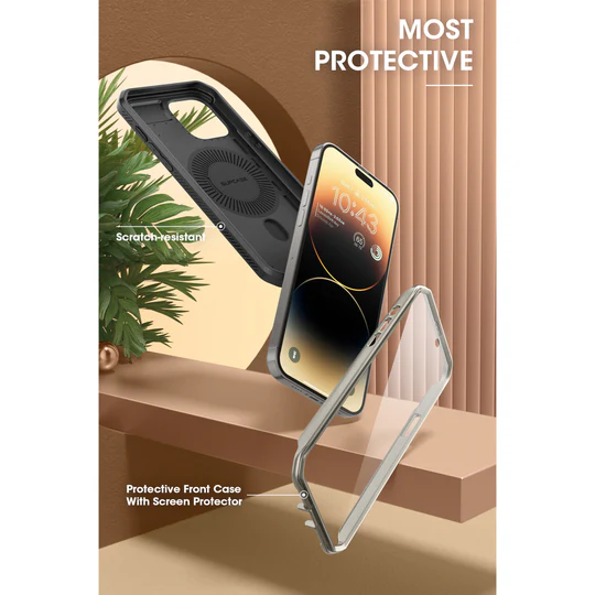 Supcase Unicorn Beetle Pro MagSafe Case for iPhone 15 Pro - Titanium Gray