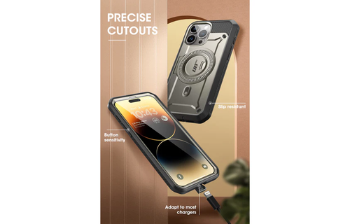 Supcase Unicorn Beetle Pro MagSafe Case for iPhone 15 Pro - Titanium Gray