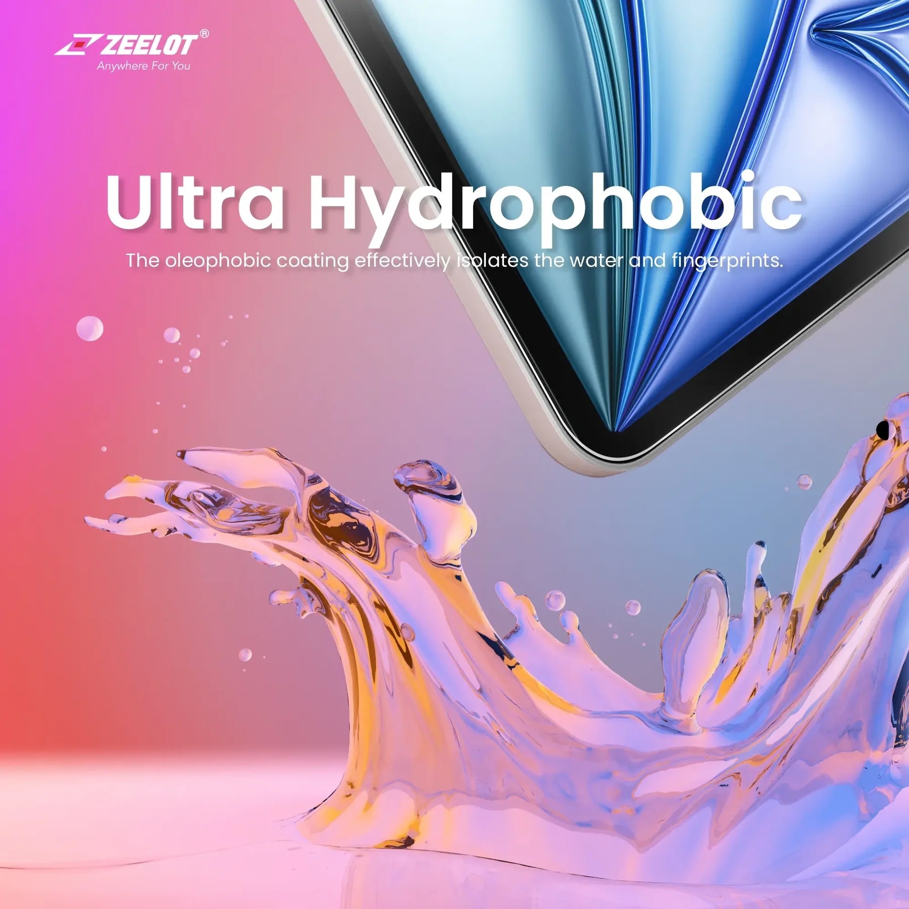 Zeelot Solidsleek Screen Protector for iPad Air 6 / iPad Pro 13" 2024 - Clear